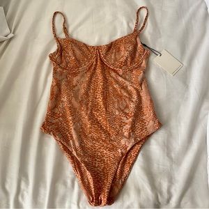 *SOLD* Acacia Swimwear garnet snake lining marlow one piece
